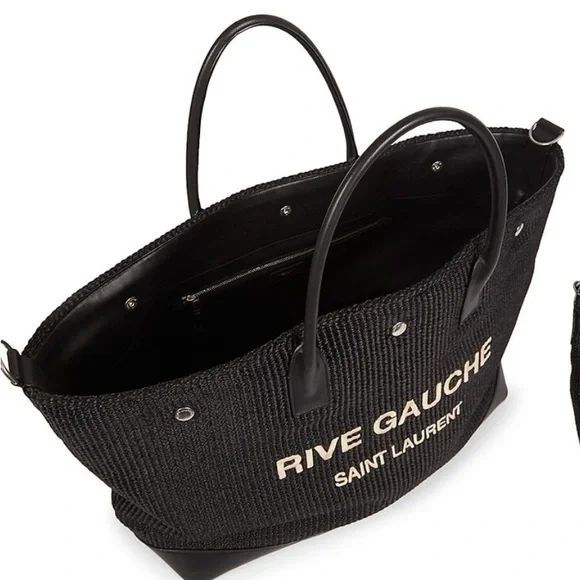 TREND 2025 NWT Huge YSL Tote raffia Saint Laurent Rive Gauche - Picture 5 of 8